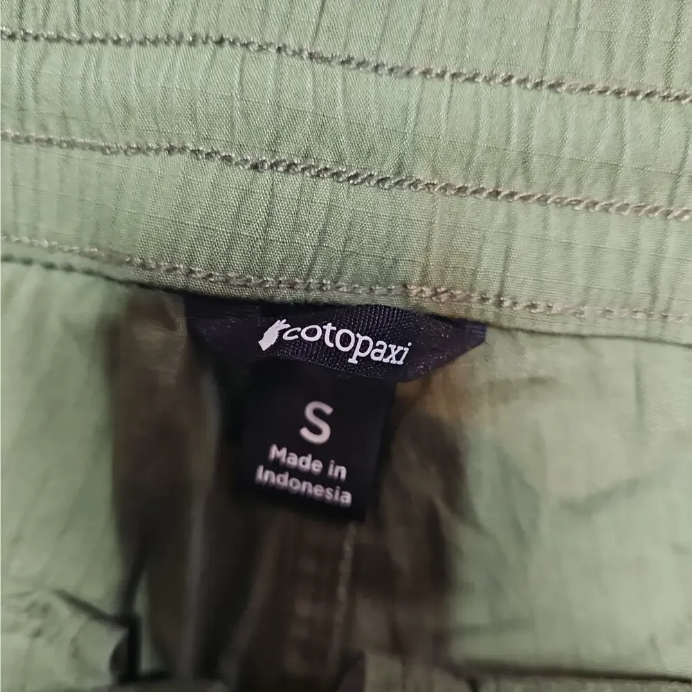 Cotopaxi Salto Organic Ripstop Shorts Men's Hiking Gorpcore Green Size small